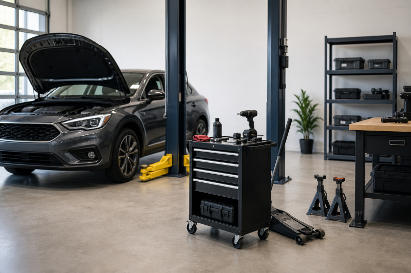 Mit wenigen Dingen ganz einfach und schnell die moderne Autowerkstatt einrichten